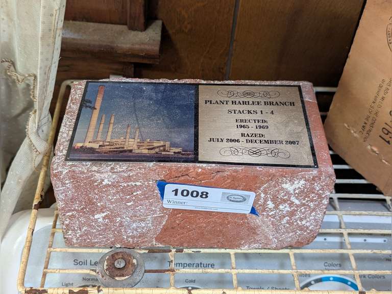 COMMEMORATIVE BRICK FROM PLANT HARLEY BRANCH STACKS 1-4 image