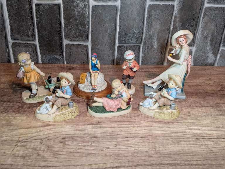 BISQUE PORCELAIN COCA-COLA FIGURINES image