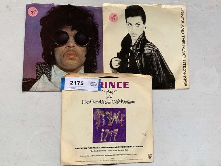 3 VINTAGE PRINCE 45 RECORDS (SEE PICS) image