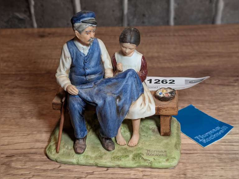 BISQUE PORCELAIN NORMAN ROCKWELL FIGURINE, THE LIGHTHOUSE KEEPER'S DAUGHTER image