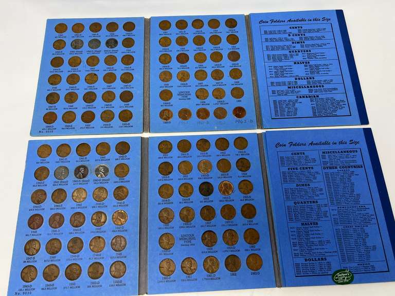 Lincoln head cent collection, starting 1941, two partial sets, see pictures for details. image