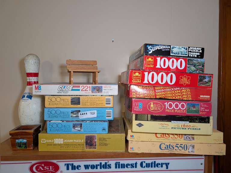 VINTAGE PUZZLES, BOWLING PIN, AND MORE image