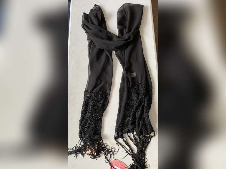 NEW HANDMADE BEADED LONG SCARF image