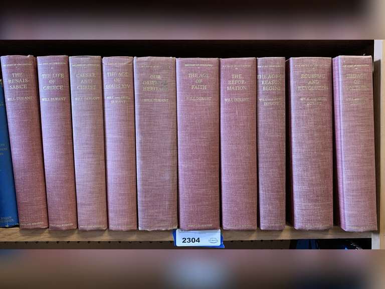 SET OF 10 1963 WILL DURANT HARDBACK BOOKS "THE STORY OF CIVILIZATION" image