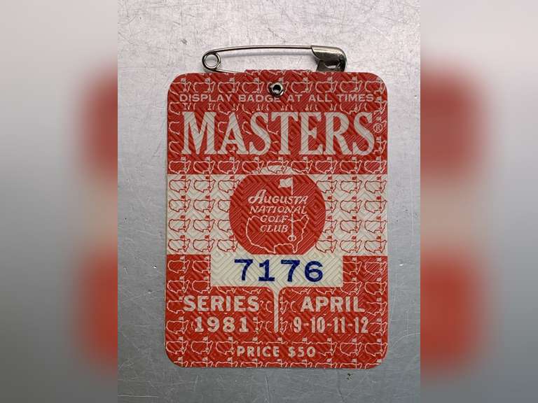 MASTERS 1981 BADGE TOM WATSON WINNER image