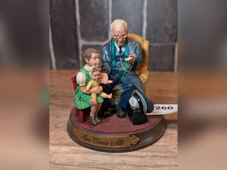 NUMBERED NORMAN ROCKWELL FIGURINE, LOVE CURES ALL image