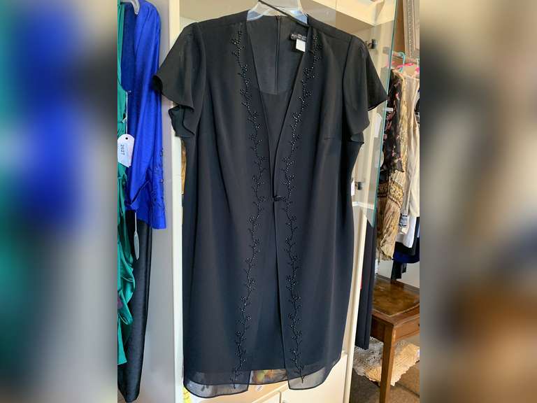 EMBELLISHED BLACK DRESS (SIZE 18W) image