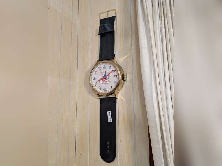 LARGE COCA-COLA CELEBRATES 15 YEARS WALT DISNEY WORLD WATCH MOTIF WALL CLOCK image