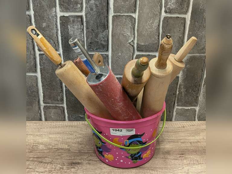 LARGE GROUP OF ROLLING PINS image