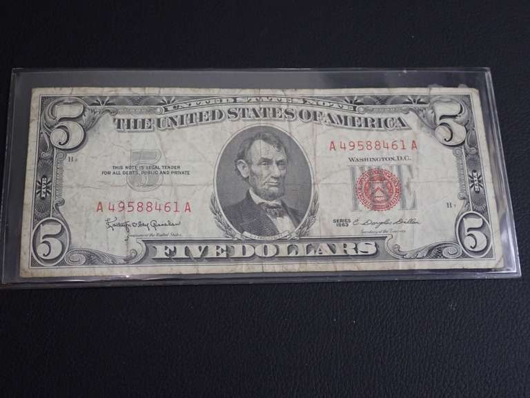 SERIES 1963 RED SEAL $5 BANKNOTE