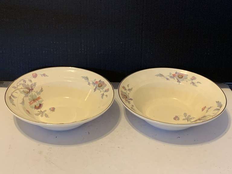 2 VINTAGE SALEM CHINA "BRYN MAWR" SERVING BOWLS 9" ROUND image