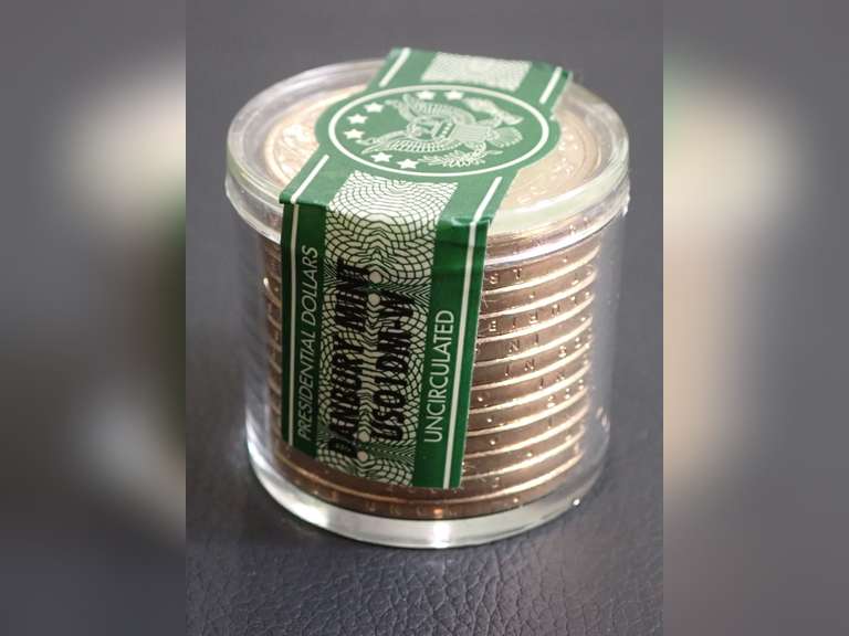 UNCIRCULATED ROLL (12) JEFFERSON PRESIDENTIAL DOLLAR COINS
