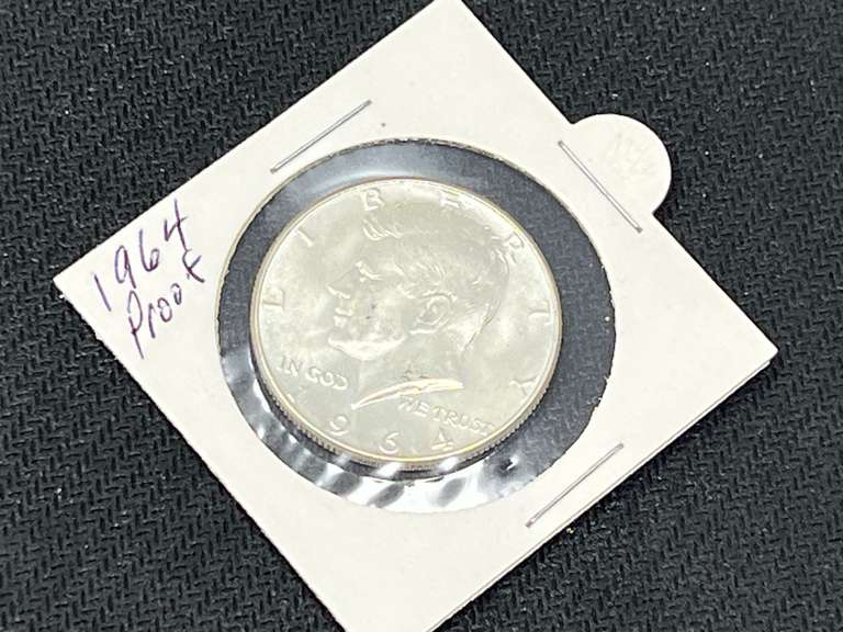 1964 Kennedy half dollar, believed to be a proof, see pictures for details. image