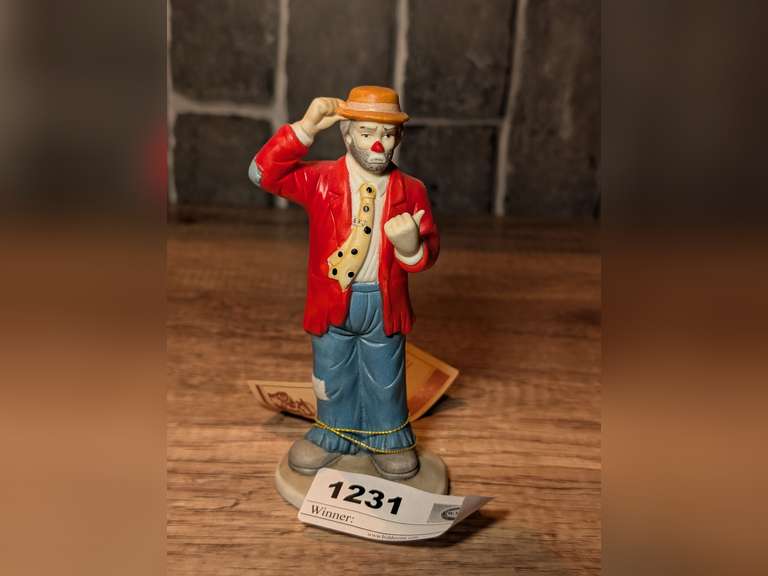 EMMETT KELLY, JR. BISQUE PORCELAIN FIGURINE image