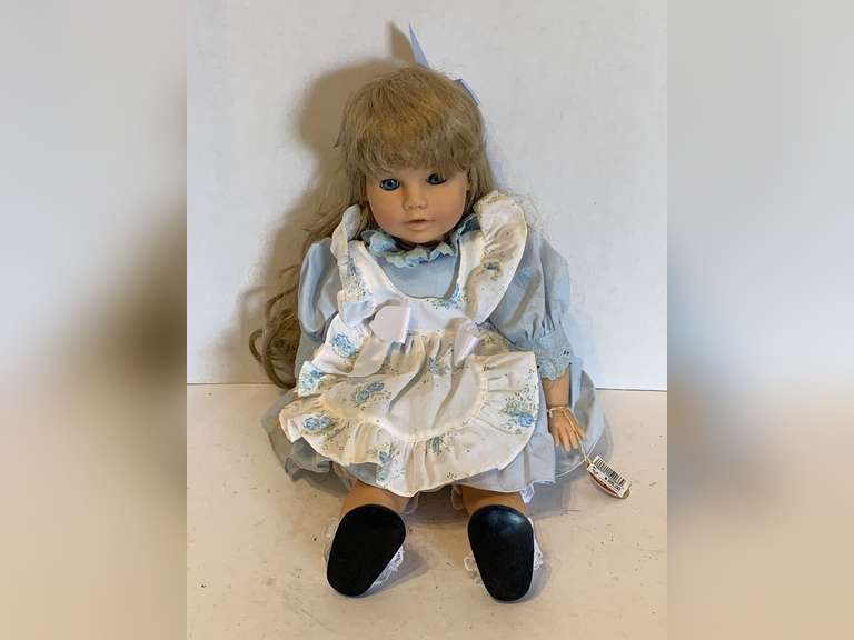 VINTAGE ENGEL-PUPPE RUBBER COMPOSITE DOLL MADE IN GERMANY 17" TALL image