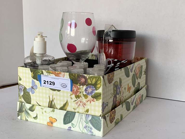 DECORATIVE BOX FULL OF HAND SANITIZERS & MORE image