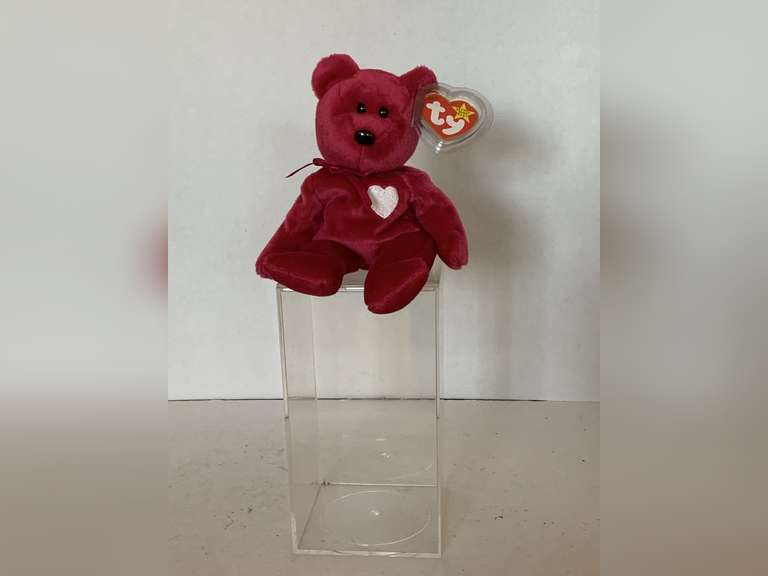 1998 TY BEANIE BABY "VALENTINA" IN CASE ***HAS TAG ERROR (MORE VALUABLE) image