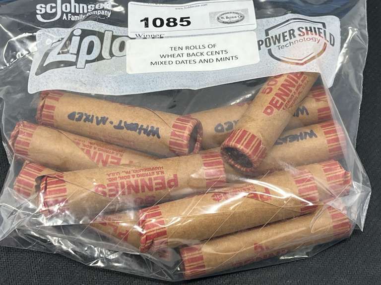 10 rolls of collectible wheat pennies, see pictures for details. image
