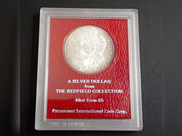 1881-S REDFIELD COLLECTION MS-65 MORGAN SILVER DOLLAR, PARAMOUNT COIN CORP.