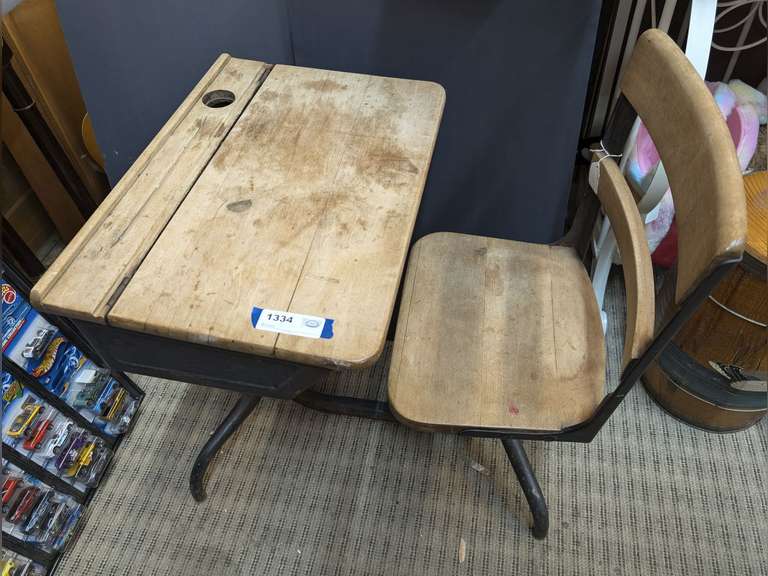 ANTIQUE SCHOOL DESK image