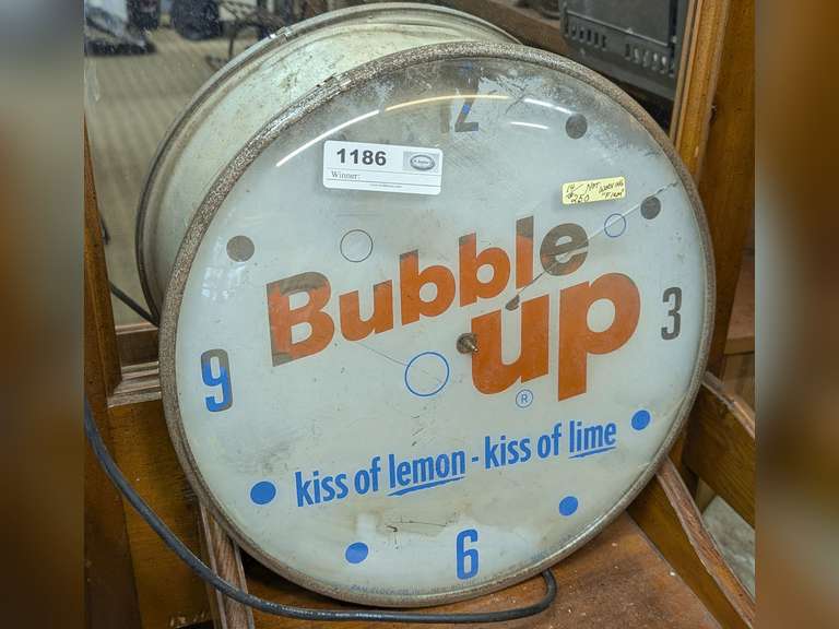 OLD PLUG-IN BUBBLE UP ELECTRIC WALL CLOCK image