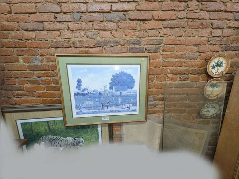 ART, DECORATIVE PLATES, AND MORE ON BACK WALL MARKED 1329 image