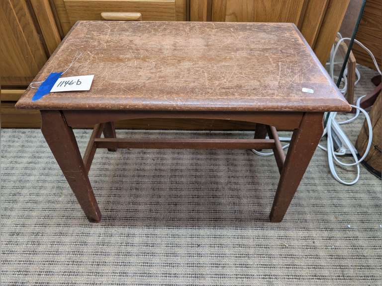 OLD SOLID WOOD BENCH SEAT image