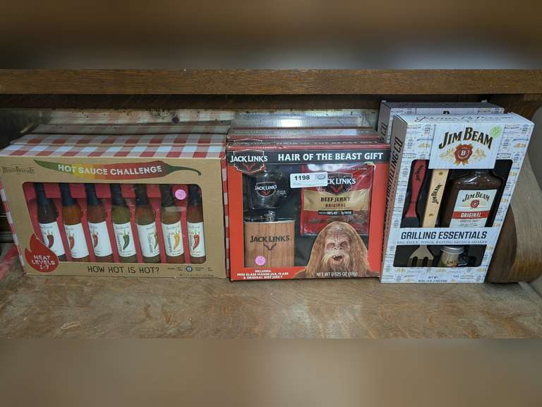 UNOPENED HOT SAUCE AND GRILLING ACCESSORIES, SIX BOXES TOTAL image