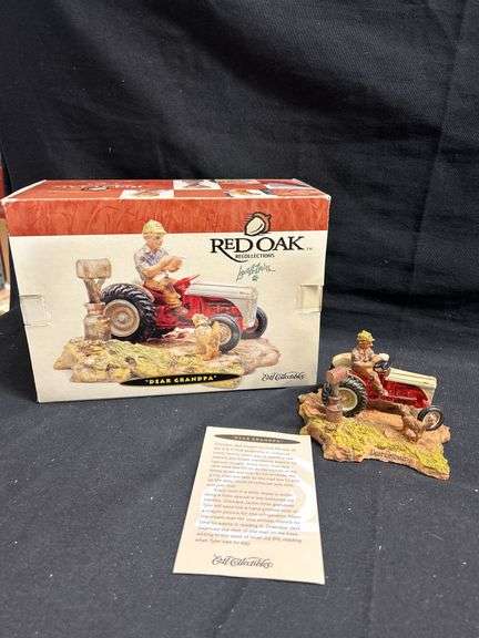 20M- RED OAK TRACTOR FIGURINE image