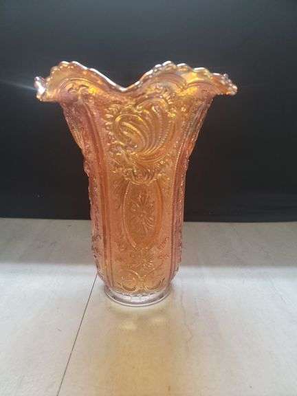 19T- CARNIVAL GLASS VASE image