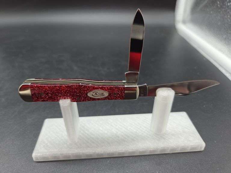 Case XX No67002 SparXX Ruby Stardust Kirinite Smooth Small Swell Center 2-Blade Pocket Knife image