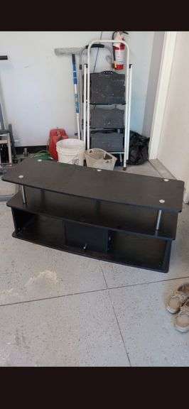 Black Wood TV Stand image