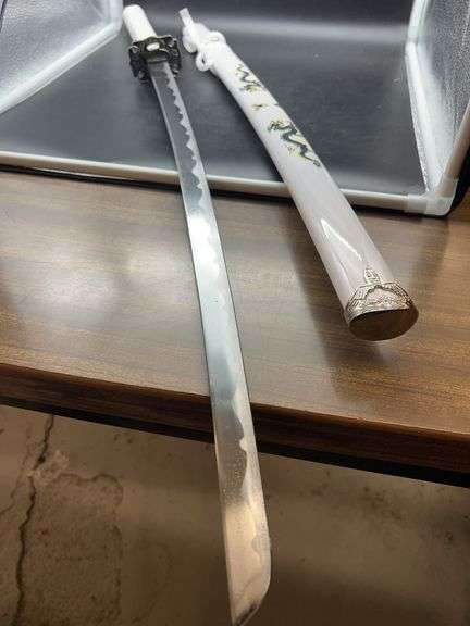 Decorative Katana Sword with Dragon Scabbard image