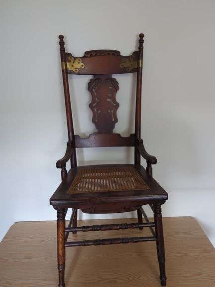 Wood Chair with Woven Seat