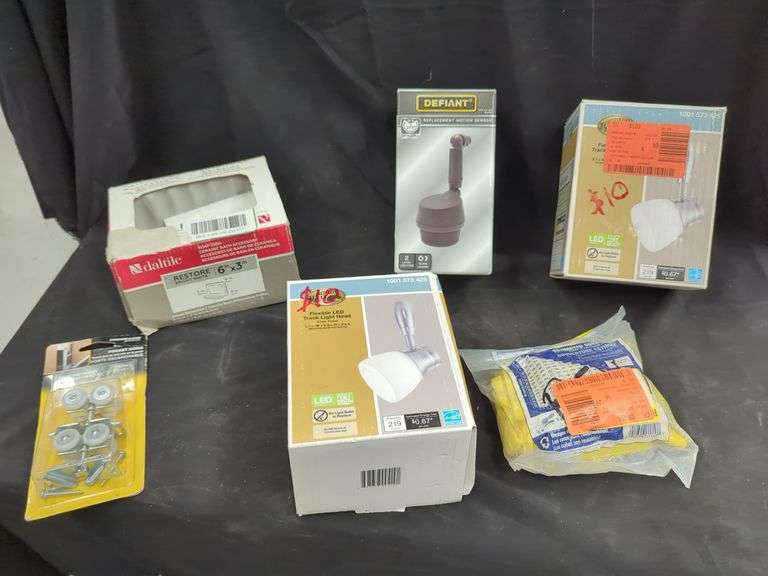 Assorted Home Improvement Items: Lighting, Hardware, and More image