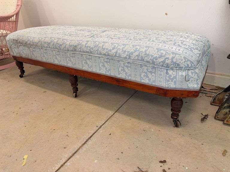 Upholstered Bench with Wood Frame image