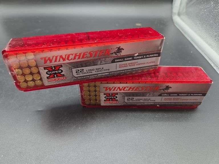 Two Boxes Winchester .22 Long Rifle Ammunition image
