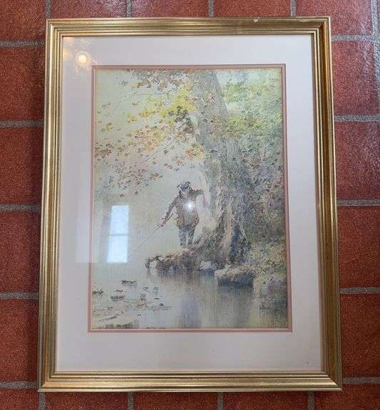 Framed Paul Hughes Fishing Print image