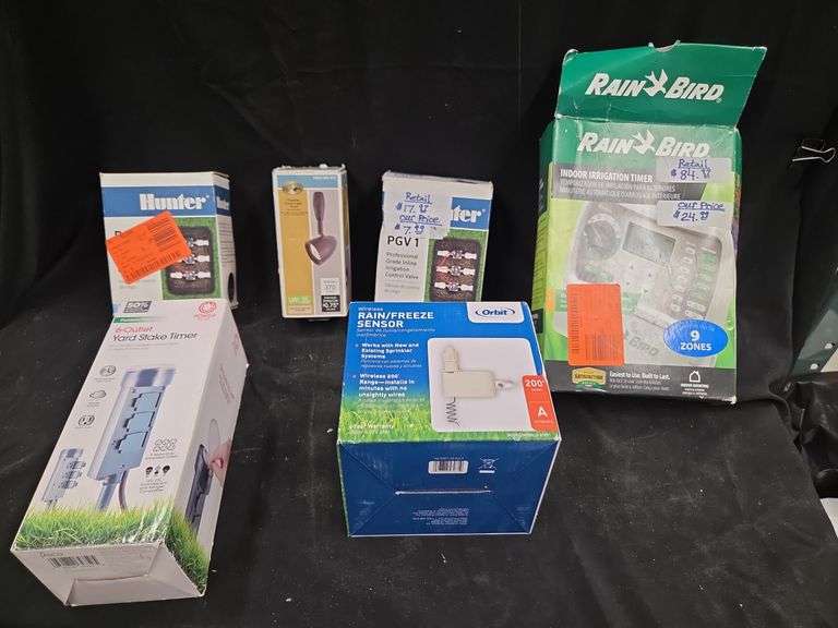 Indoor and Outdoor Items: Light, Irrigation Timer, and More image