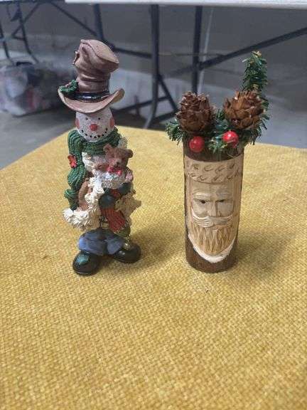 SNOWMAN AND CANDLE HOLDER image