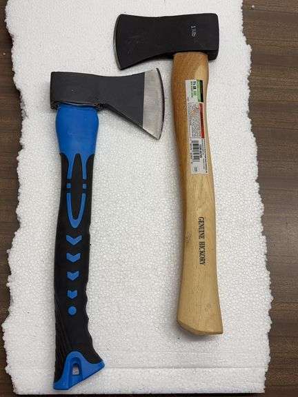 Two Axes: Pittsburgh 1 1/4 lb Axe and Blue/Black Axe image