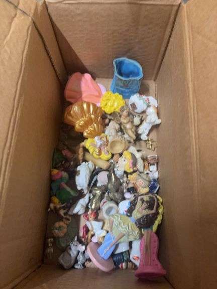 BOX OF MISC FIGURINES image
