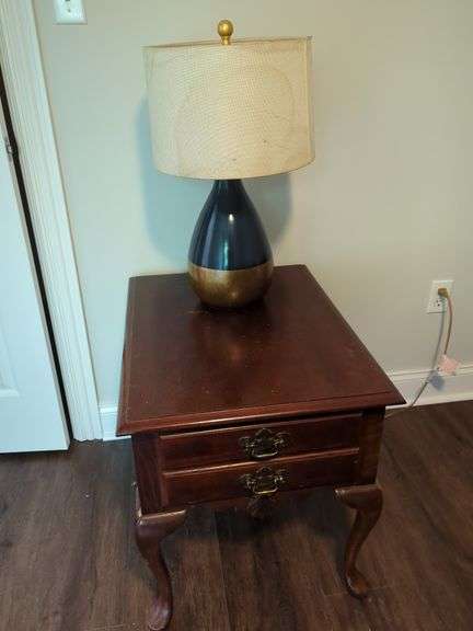 Accent Table with Drawers and Lamp image