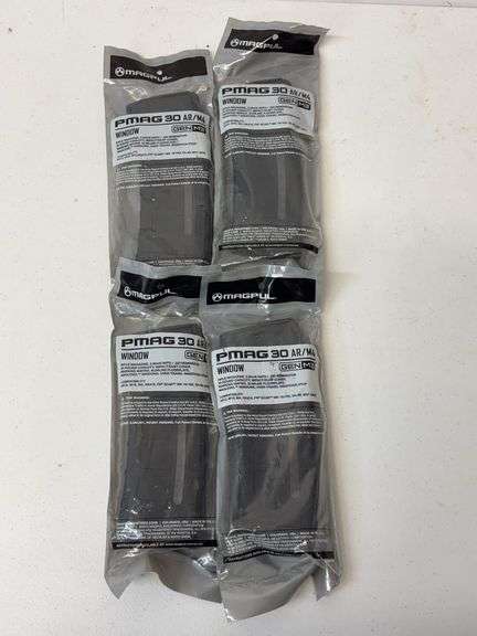 Lot of Four Magpul PMAG 30 AR/M4 GEN M3 Window Magazines image