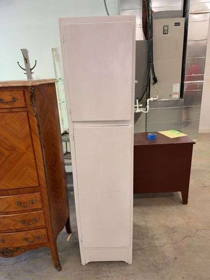 Painted Wooden Cabinet with Shelves image