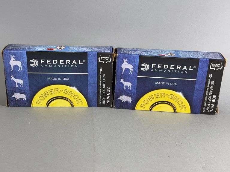 Federal Power-Shok 308 WIN 150 Grain Soft Point Ammunition - Two Boxes image