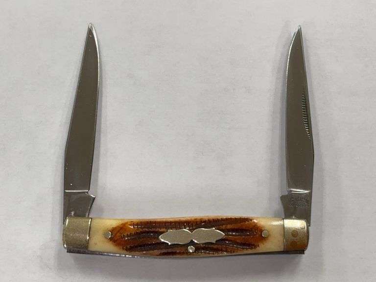 U S Classic Bone Muskrat 2 Blade knife
