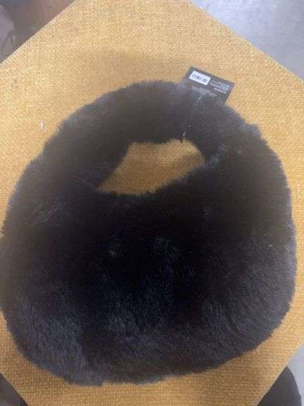 NEW BLACK FUR FASHION BAG image