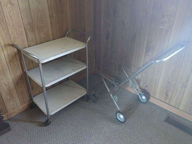 Metal Utility Cart and Luggage Carrier