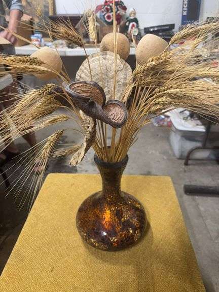 BROWN CRACKLE VASE image